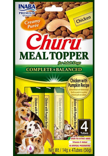 Dog Meal Topper Chicken Pumpkin 4x14 g kremowy dodatek z kurczakiem i dynią do karmy dla psów