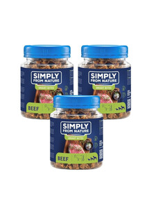 SIMPLY FROM NATURE Smart Bites Trenerki z wołowiny dla psów 3x130 g