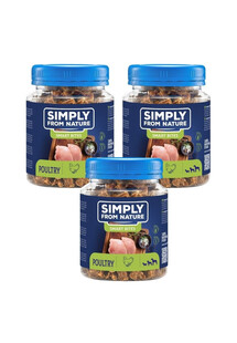 SIMPLY FROM NATURE Smart Bites Trenerki z drobiu dla psów 3x130 g