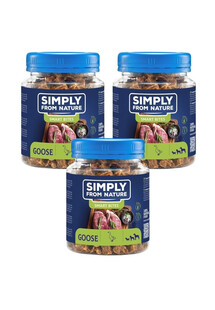 SIMPLY FROM NATURE Smart Bites Trenerki z gęsi dla psów 3x130 g