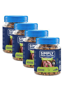 SIMPLY FROM NATURE Smart Bites Trenerki z gęsi dla psów 4x130 g