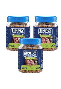 SIMPLY FROM NATURE Smart Bites Trenerki z kaczki dla psów 3x130 g