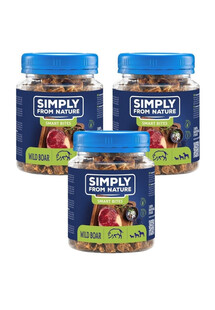 SIMPLY FROM NATURE Smart Bites Trenerki z dzika dla psów 3x130 g