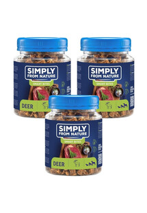 SIMPLY FROM NATURE Smart Bites Trenerki z jelenia dla psów 3x130 g