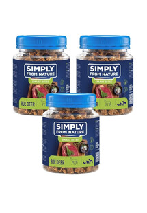 SIMPLY FROM NATURE Smart Bites Trenerki z sarny dla psów 3x130 g