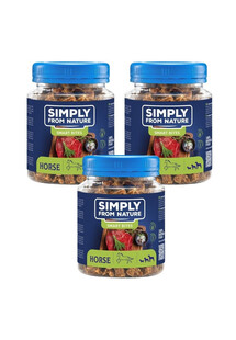 SIMPLY FROM NATURE Smart Bites Trenerki z koniny dla psów 3x130 g