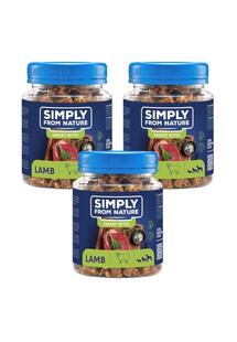 SIMPLY FROM NATURE Smart Bites Trenerki z jagnięciny dla psów 3x130 g