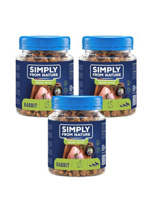 SIMPLY FROM NATURE Smart Bites Trenerki z królika dla psów 3x130 g