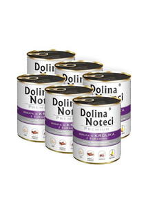 DOLINA NOTECI Premium zestaw Bogaty w Królika Z Żurawiną 6x800g