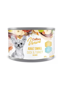 Dog Verve GF Adult Small Duck&Turkey 200 g bezzbożowa mokra karma z kaczką i indykiem dla psów małych ras