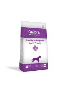 CALIBRA Veterinary Diet Dog Ultra-Hypoallergenic Insect 12 kg - Sucha karma dla dorosłych psów, 12 kg