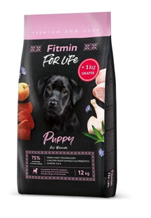 FITMIN Dog For Life Puppy sucha karma dla szczeniąt 12 + 1 kg