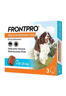 FRONTPRO DOG L tabletki na pchły i kleszcze dla psów 10-25 kg - 3szt