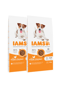 IAMS ProActive Health Adult Small & Medium Breed Chicken 24 kg (2 x 12 kg) - sucha karma dla dorosłych psów małych i średnich ras