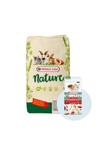 VERSELE-LAGA Karma Cuni Nature dla królików miniaturowych 9 kg + przysmak Crock Complete Apple 50g jabłkowy GRATIS