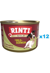 RINTI Gold Wild boar Mini Dzik dla psów ras małych 12x185 g