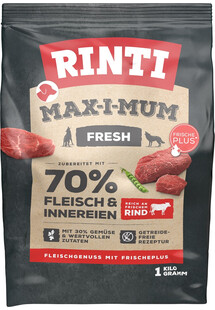 RINTI MAX-I-MUM Beef 1 kg - Sucha karma dla psów z wołowiną 1 kg