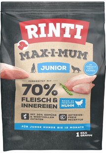 RINTI MAX-I-MUM Junior Chicken o smaku kurczaka dla szczeniąt 1 kg