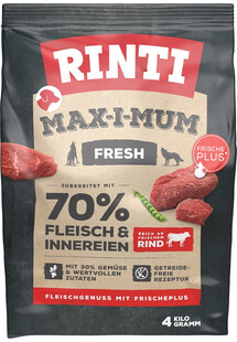 RINTI MAX-I-MUM sucha karma dla psa Beef z wołowiną 4 kg