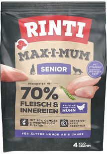 RINTI MAX-I-MUM Senior Chicken z kurczakiem sucha karma  dla starszych psów 4 kg