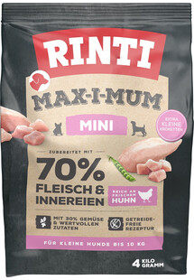 RINTI MAX-I-MUM Mini Adult Chicken karma sucha z kurczakiem dla psów ras małych 4 kg