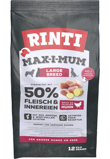 RINTI MAX-I-MUM Large Breed Chicken sucha karma dla psa z kurczakiem dla ras dużych 12kg