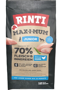 RINTI MAX-I-MUM Junior Chicken z kurczakiem dla szczeniąt 12 kg