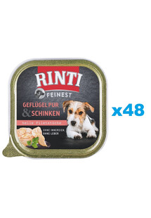 RINTI Feinest Poultry Pure&Ham tacka drób i szynka 48x150 g