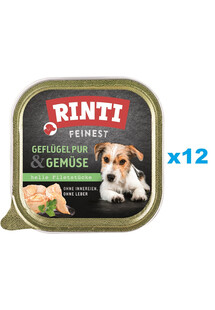 RINTI Feinest Poultry Pure&Vegetables tacka drób i warzywa 12x150 g