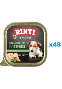 RINTI Feinest Poultry Pure&Vegetables tacka drób i warzywa 48x150 g