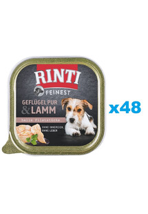 RINTI Feinest Poultry Pure&Lamb tacka drób i jagnięcina 48x150 g