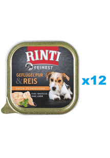 RINTI Feinest Poultry Pure&Rice tacka drób i ryż 12x150 g