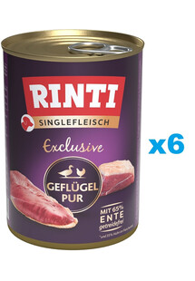 RINTI Singlefleisch Exclusive Poultry Pure monobiałkowa drób 6x400 g