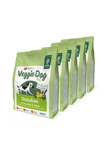 VeggieDog Grainfree Adult 5x900g bezzbożowa karma z ziemniakami i groszkiem