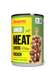 JOSERA Meat Lovers Junior Menu Kurczak mokra karma dla szczeniąt 400g