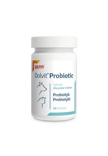 Dolfos Dolvit Probiotic 60 tab. -  probiotyk i prebiotyk dla psów i kotów