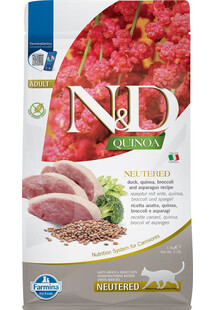 N&D Quinoa Duck Broccoli Asparagus Neutered karma dla dorosłych kastrowanych psów 1.5 kg