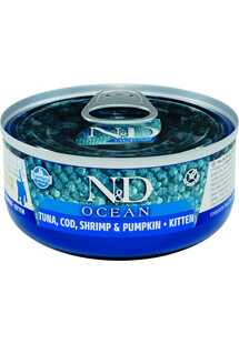 N&D Ocean Cat Kitten Tuna, cod, shrimp, pumpkin 70 g