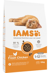 IAMS Cat Kitten & Junior All Breeds Chicken 10 kg - sucha karma dla kociąt