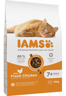 IAMS Cat Senior All Breeds Chicken 10 kg - karma sucha dla starszych kotów