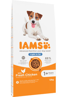 IAMS ProActive Health Adult Light in Fat for Sterilsed/Overweight dogs Chicken 12 kg sucha karma dla psów po kastracji i sterylizacji