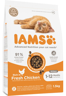 IAMS for Vitality Kitten Chicken 1,5 kg z kurczakiem dla kociąt - karma mokra