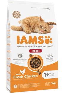 IAMS For Vitality Indoor sucha karma z kurczakiem dla dorosłych kotów domowych 3 kg