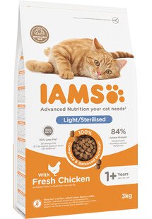 IAMS For Vitality Adult sterilised Chicken 3 kg - sucha karma dla kotów po sterylizacji