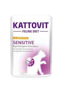 KATTOVIT Feline Diet Sensitive Kurczak i indyk 85 g