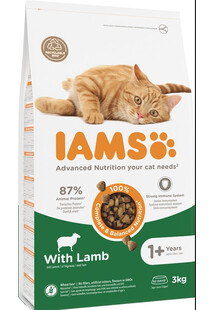 IAMS Cat Adult All Breeds Lamb 3 kg - sucha karma dla kotów