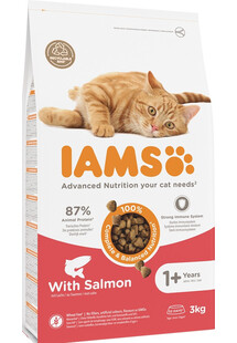 IAMS for Vitality sucha karma  dla dorosłych kotów z łososiem 3 kg