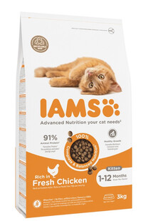 IAMS IAMS for Vitality Kitten ze świeżym kurczakiem 3 kg - karma sucha dla młodych kotów