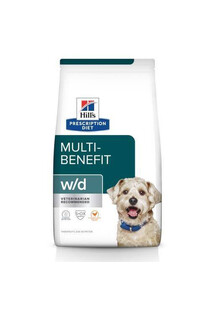 HILL'S Prescription Diet Diabetes Care w/d Canine 4 kg dla psów ze skłonnością do nadwagi / po kastracji + 1 puszka mokrej karmy Hill's GRATIS