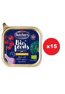 BUTCHER'S BIO foods kurczak 15x150 g pasztet dla psa